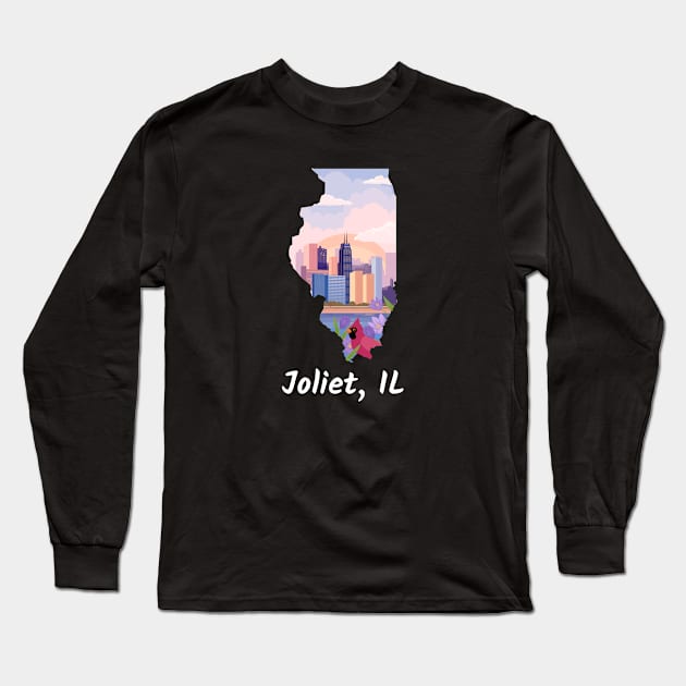 Joliet Illinois Long Sleeve T-Shirt by A Reel Keeper